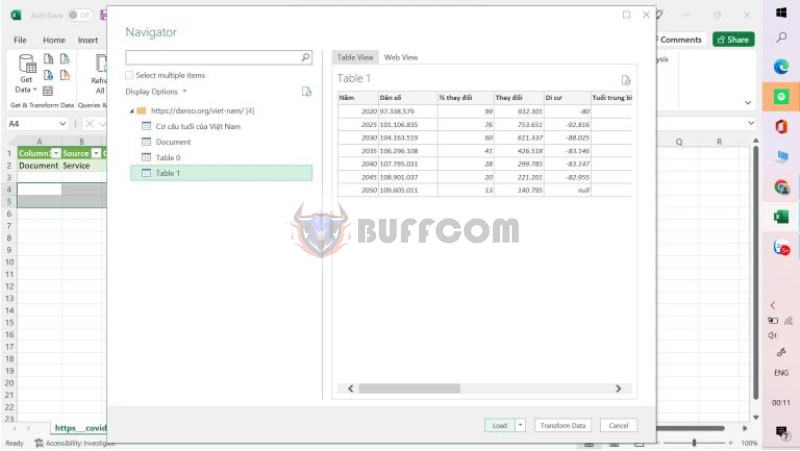 Import Data from a Website to Excel 3