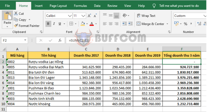 Instructions to enable automatic formula updates in Excel