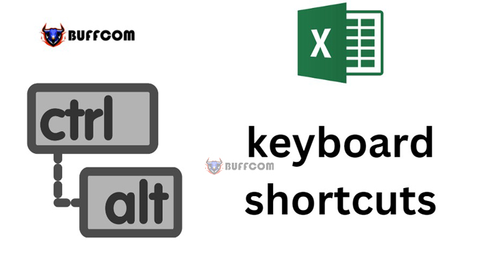 Keyboard shortcuts commonly used in Excel 2
