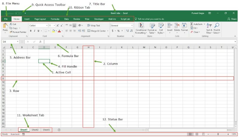 Microsoft Excel An Introduction to Basics Components and Examples 1