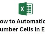 How to Automatically Number Cells in Excel
