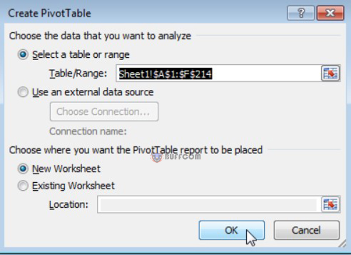 PivotTable in Excel 3