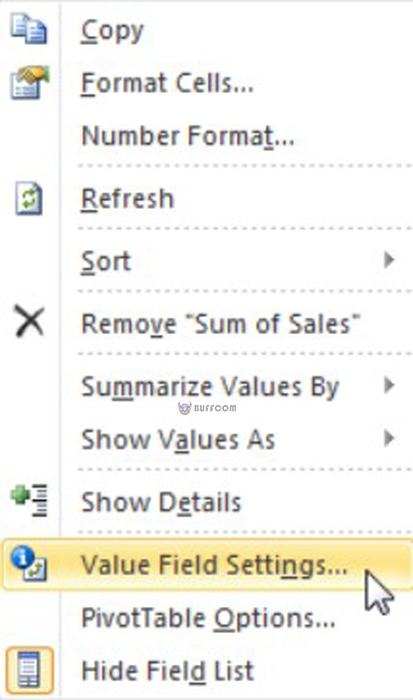 PivotTable in Excel 6