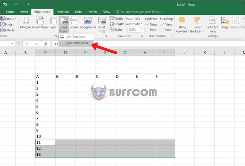 Setting Print Area in Excel 3