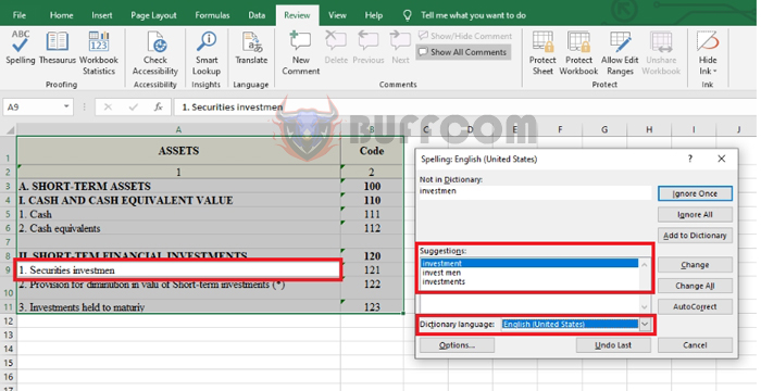 Simple way to check spelling in Excel documents