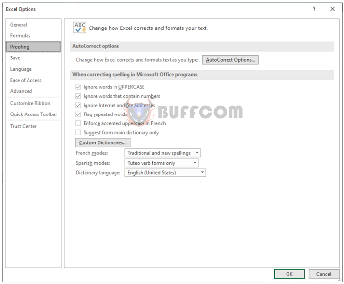 Simple way to check spelling in Excel documents