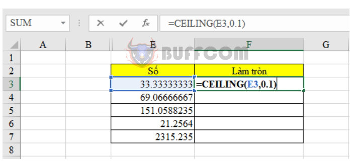 Some simple ways to round integers in Excel