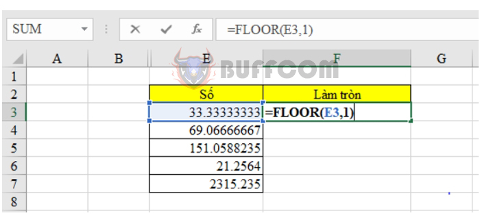 Some simple ways to round integers in Excel