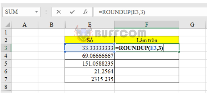 Some simple ways to round integers in Excel