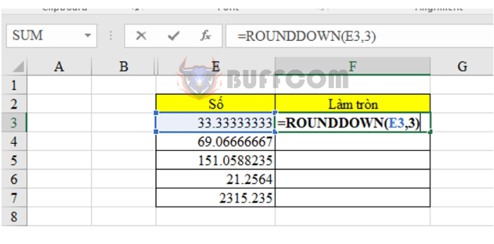 Some simple ways to round integers in Excel