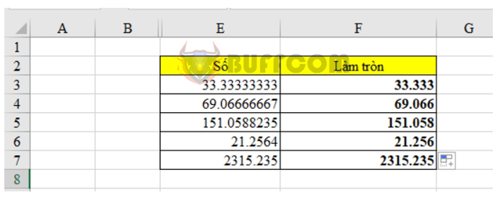 Some simple ways to round integers in Excel