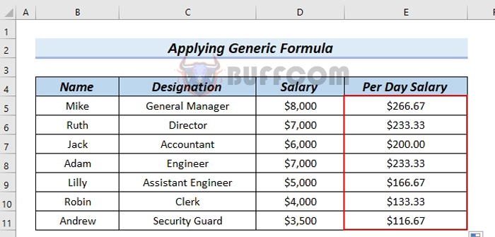The latest salary calculation method on