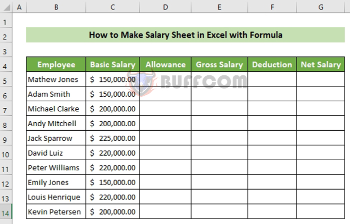 The latest salary calculation method on Excel