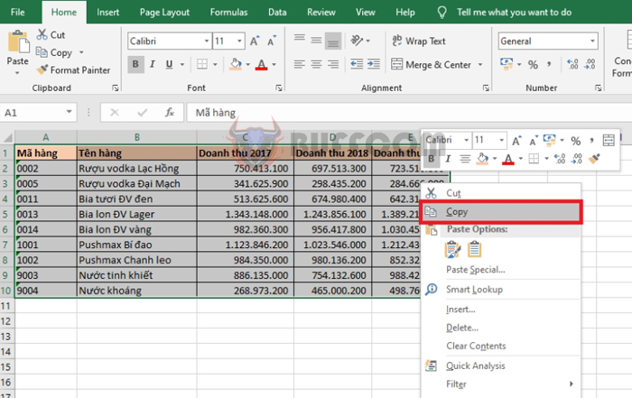 Tip for converting column data to row data in Excel