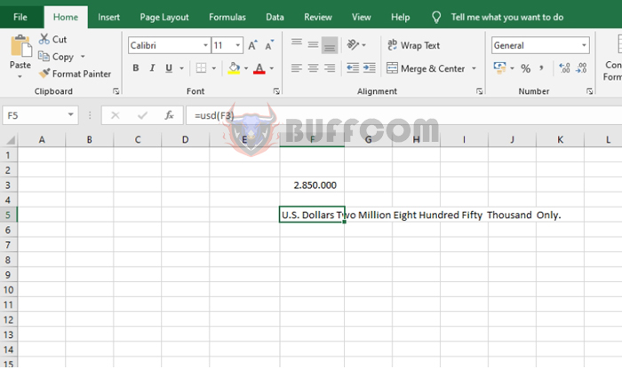 Tip to quickly convert Currency to Words in Excel