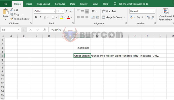Tip to quickly convert Currency to Words in Excel