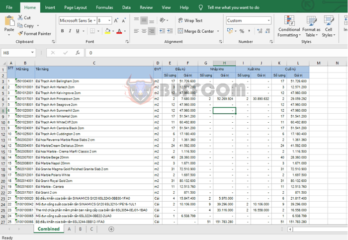 Tips for merging multiple sheets into one sheet in Excel