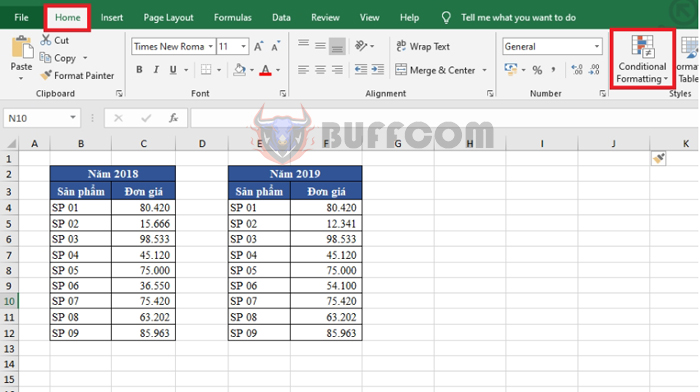 Tips for quickly comparing data tables in Excel