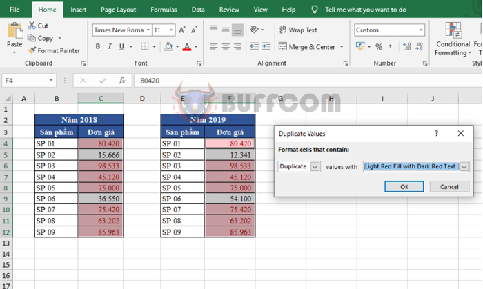 Tips for quickly comparing data tables in Excel