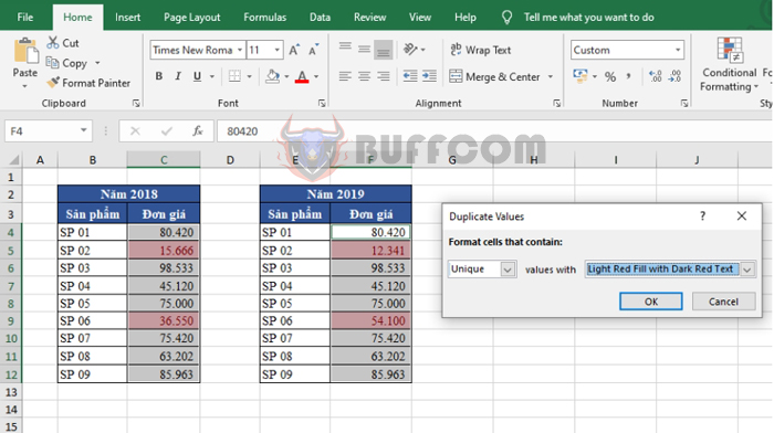 Tips for quickly comparing data tables in Excel