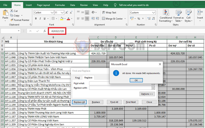 Tips for removing spaces between numbers in Microsoft Excel