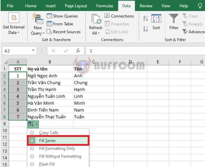 Tips for sorting names in alphabetical order in Excel