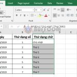 Using the WEEKDAY function to convert dates to days of the week in Excel