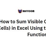 How to Sum Visible Cells (Filtered Cells) in Excel Using the SUBTOTAL Function