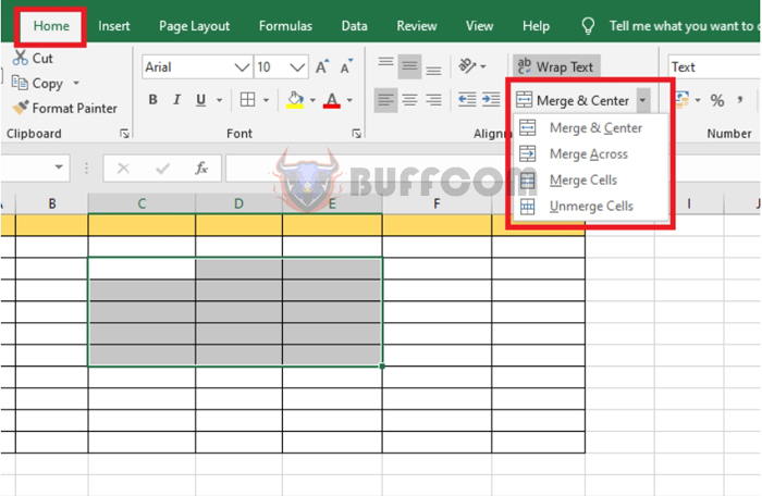 Ways to use Merge & Center tool to merge cells in Excel