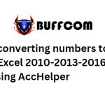 Guide on converting numbers to words in Excel 2010-2013-2016 using AccHelper