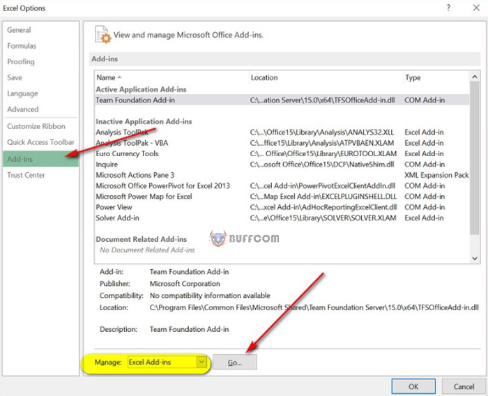 Guide on converting numbers to words in Excel 2010-2013-2016 using AccHelper