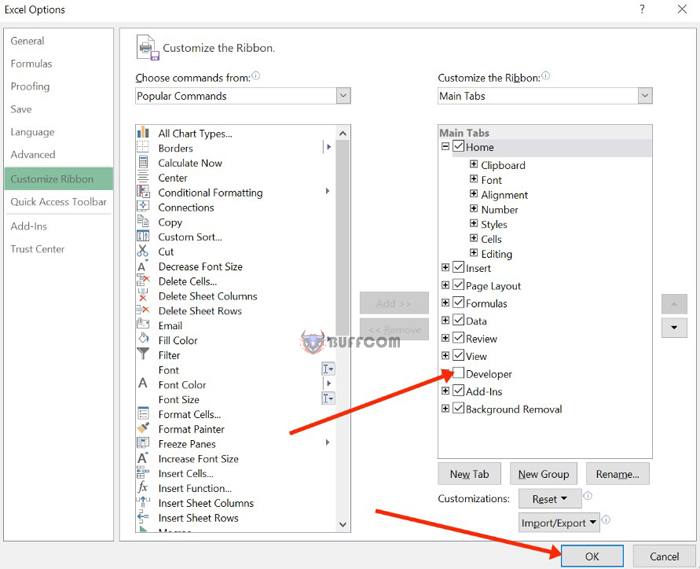 How can I add a checkbox to an Excel spreadsheet?