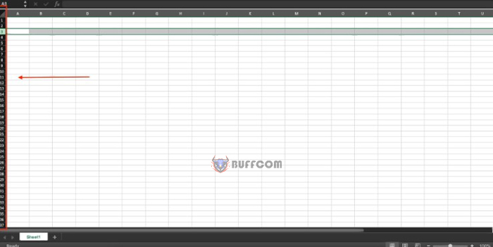 What distinguishes a row from a column in Excel?