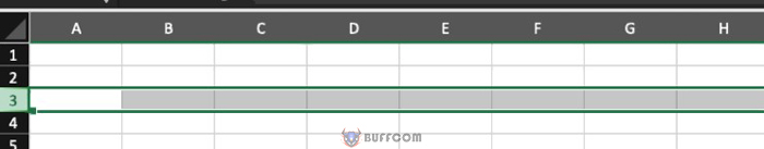 What distinguishes a row from a column in Excel?