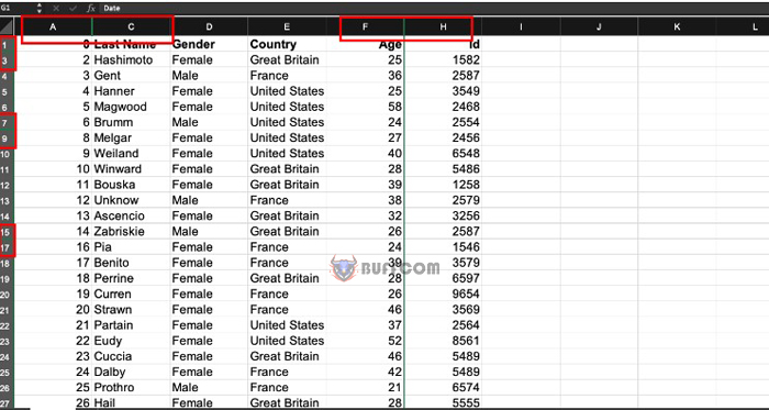 How to unhide rows/columns or all hidden rows/columns in Excel?