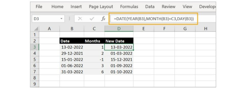 3 Methods for Adding Months to a Date in Microsoft Excel 2