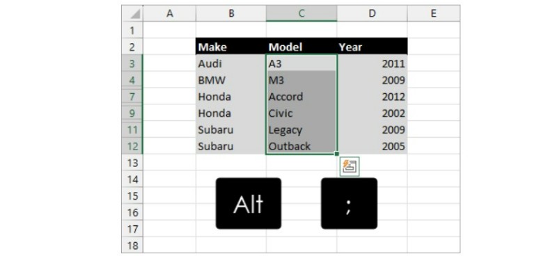 3 Methods to Select Visible Cells in Microsoft Excel 2