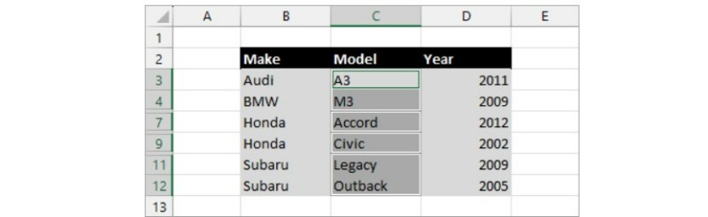 3 Methods to Select Visible Cells in Microsoft Excel 3