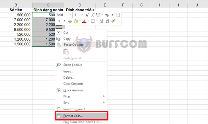 A great tip for formatting currency units in Excel