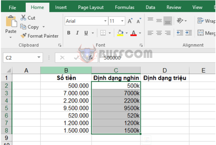 A great tip for formatting currency units in