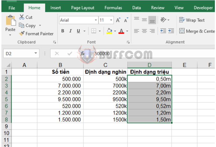 A great tip for formatting currency units in