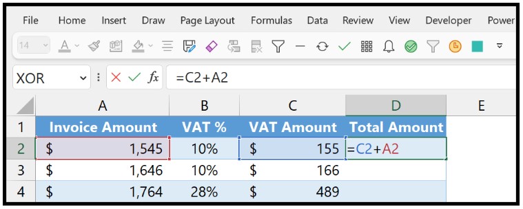 Calculating VAT 4