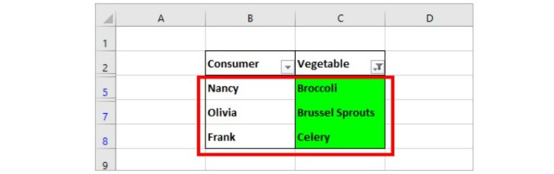 Color Filtering in Microsoft Excel 5