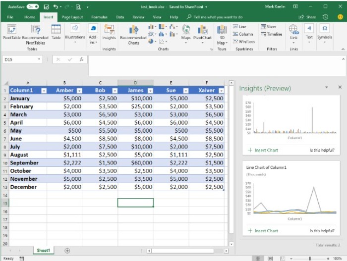 How to Use and Considerations for Applying Insights in Excel