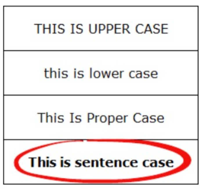 Convert Text to Sentence Case 1
