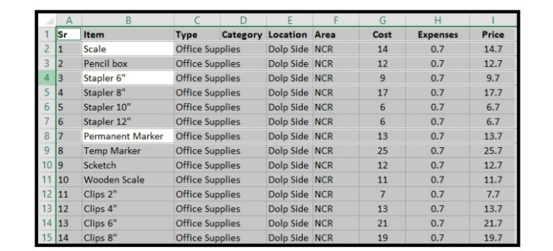 Deselecting Cells in Excel 1