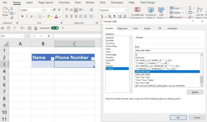 How to Enforce a Consistent Phone Number Format in Microsoft Excel