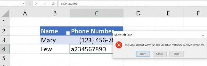 How to Enforce a Consistent Phone Number Format in Microsoft Excel