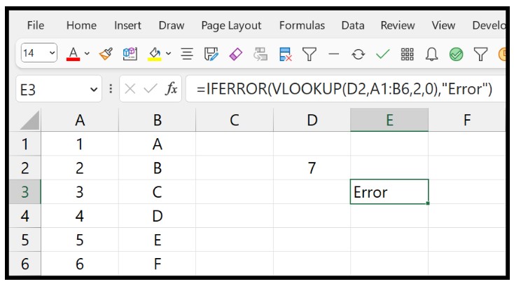 Error in Excel 5