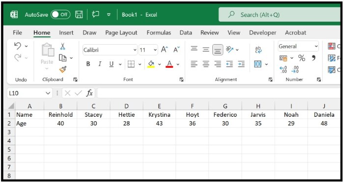 Filter in Excel 1